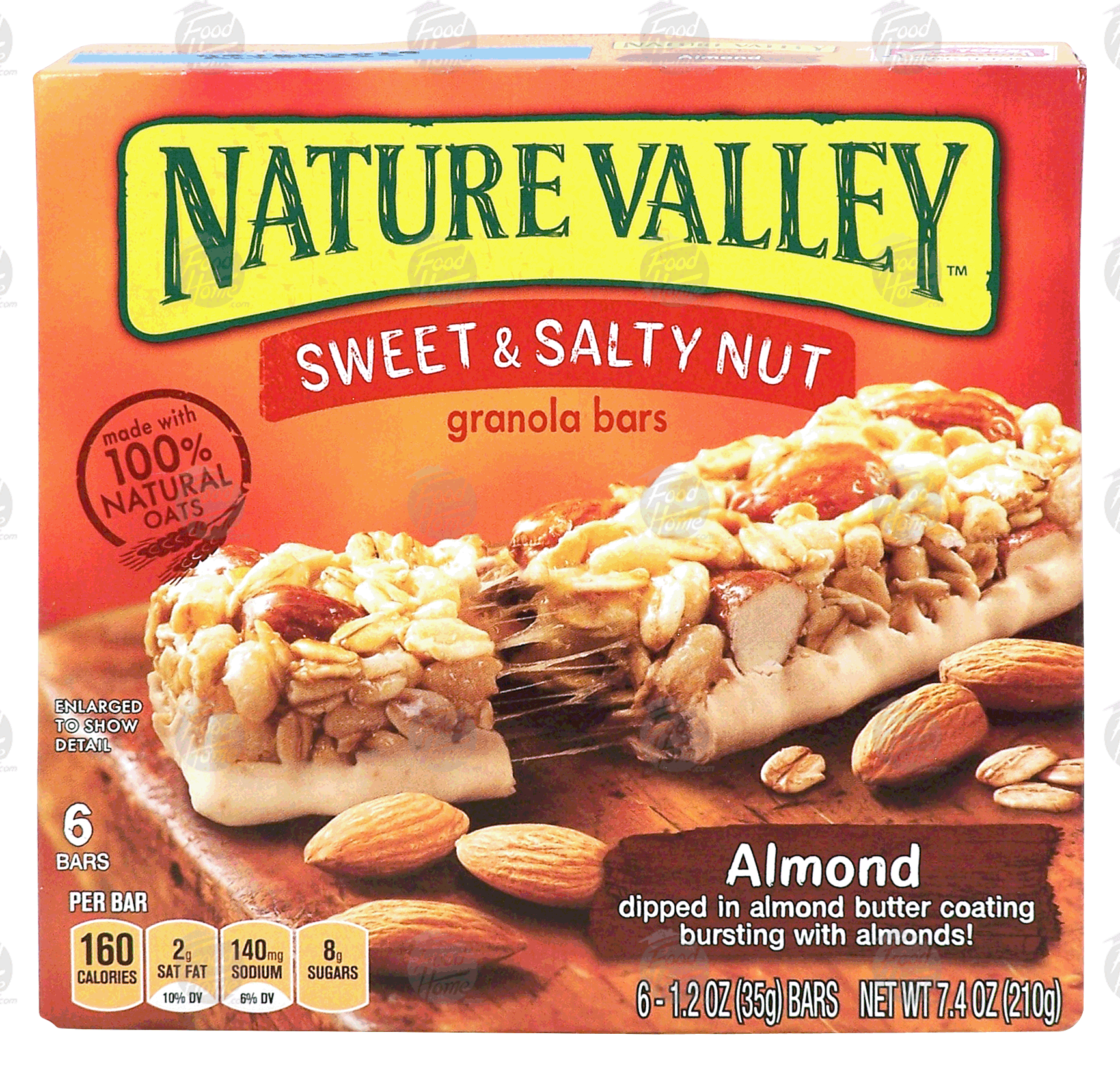 Nature Valley Sweet & Salty Nut almond, granola bars dipped in almond butter coating bursting with almonds Full-Size Picture